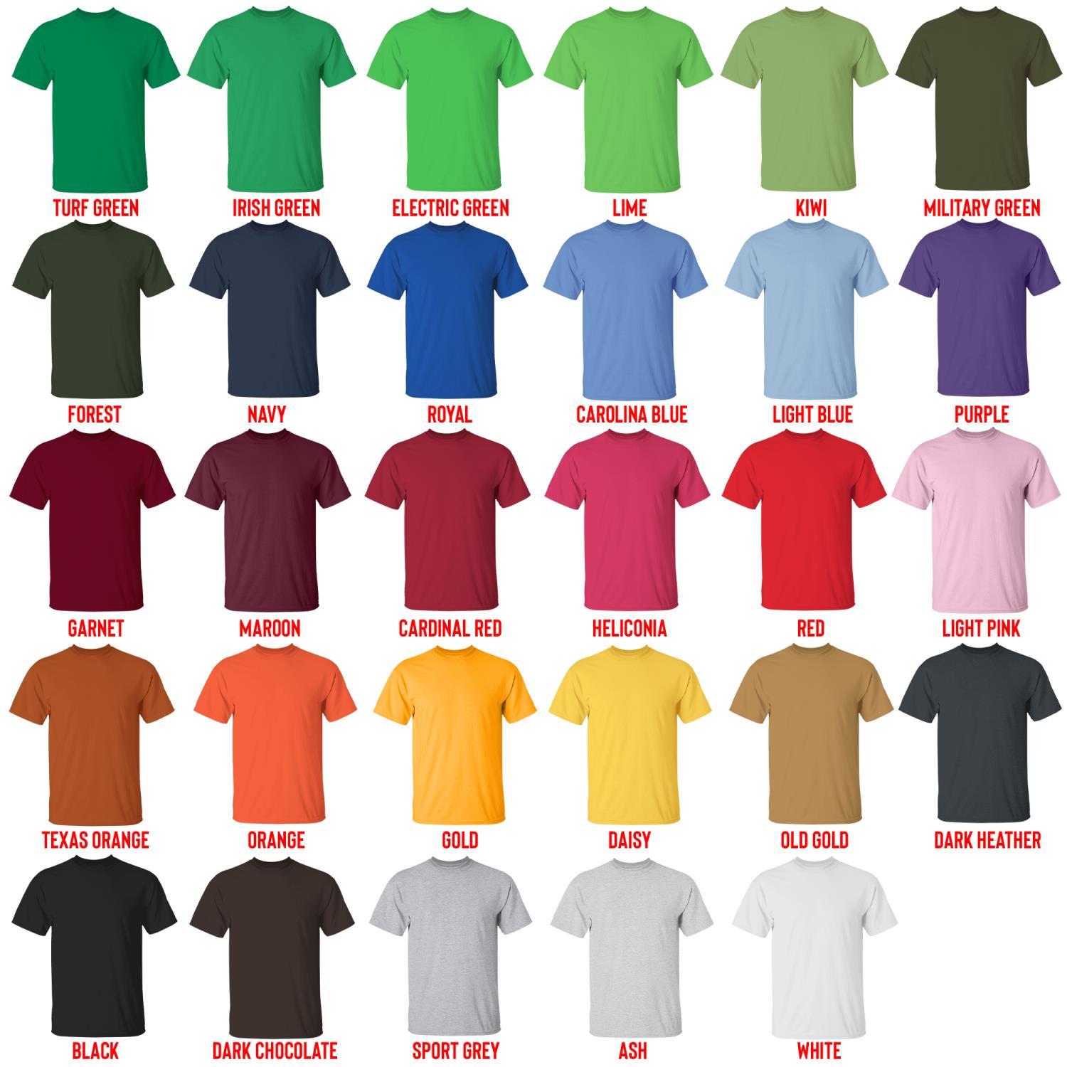 t shirt color chart - Cow Niche