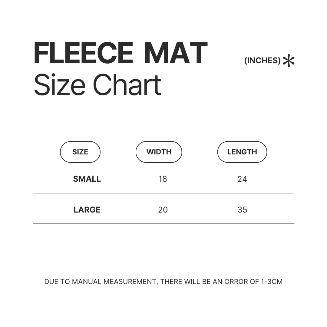 Fleece Mat Size Chart - Cow Niche