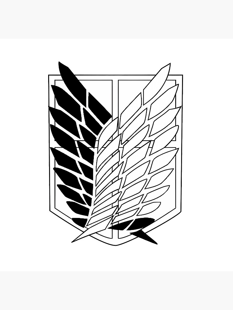 Exploration Battalion Snk Black And White Emblem Throw Pillow - Image 2
