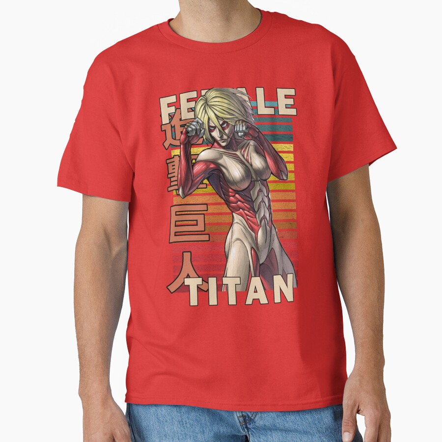 The Female Titan Annie Leonhart Retro Anime Design T-shirt - Image 5