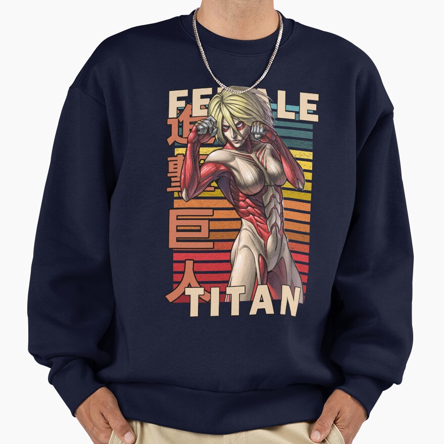 The Female Titan Annie Leonhart Retro Anime Design Sweatshirt - Image 5
