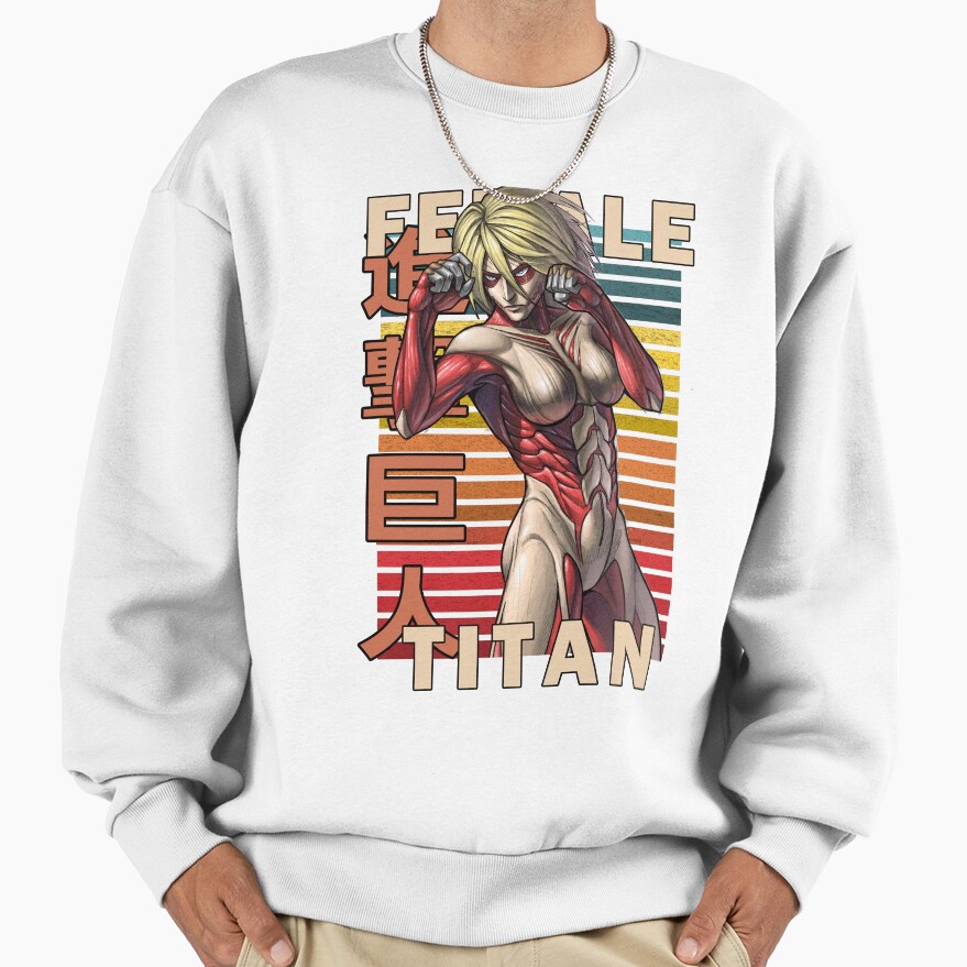 The Female Titan Annie Leonhart Retro Anime Design Sweatshirt - Image 2