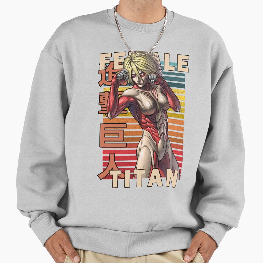 The Female Titan Annie Leonhart Retro Anime Design Sweatshirt - Image 4