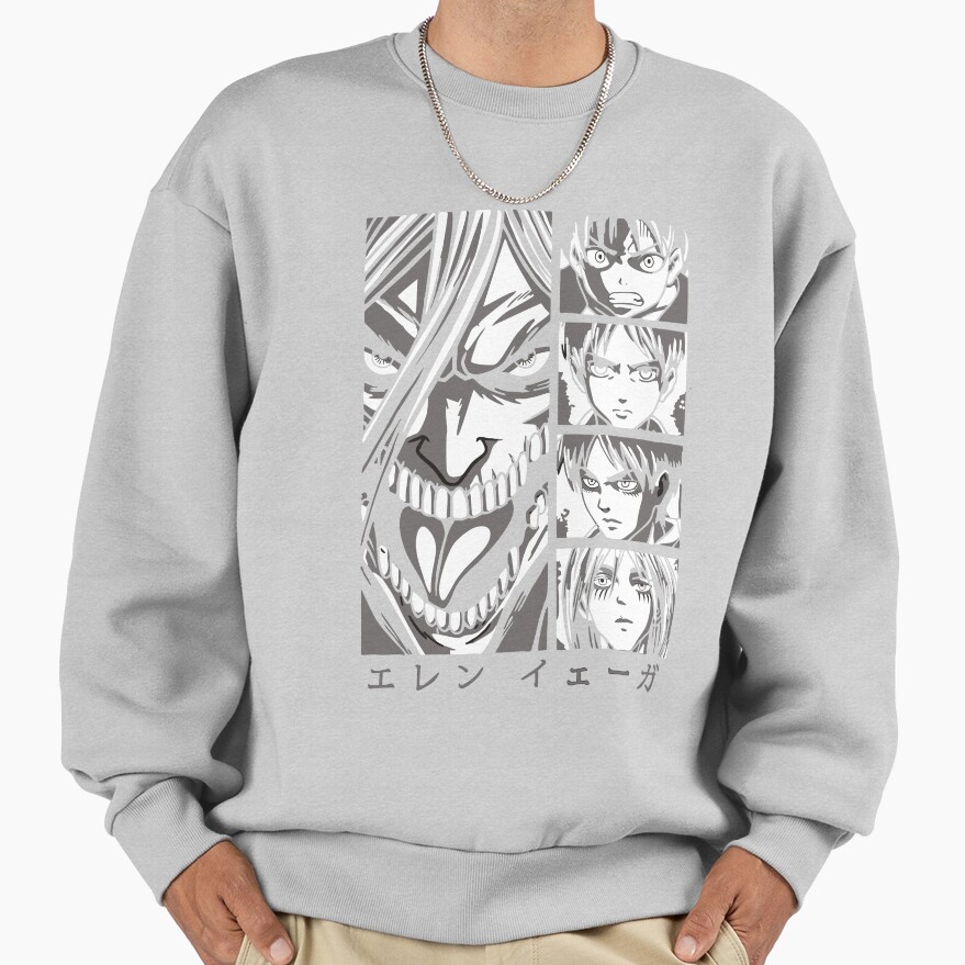 Eren Yeager Attack On Titan Shingeki No Kyojin Sweatshirt - Image 4