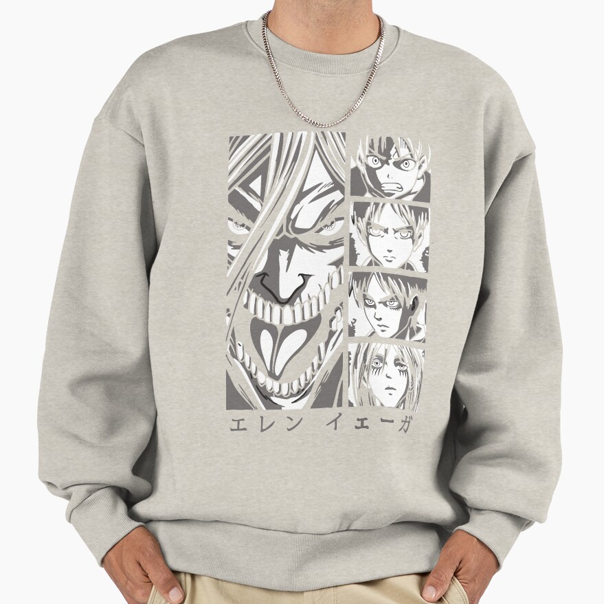 Eren Yeager Attack On Titan Shingeki No Kyojin Sweatshirt - Image 3