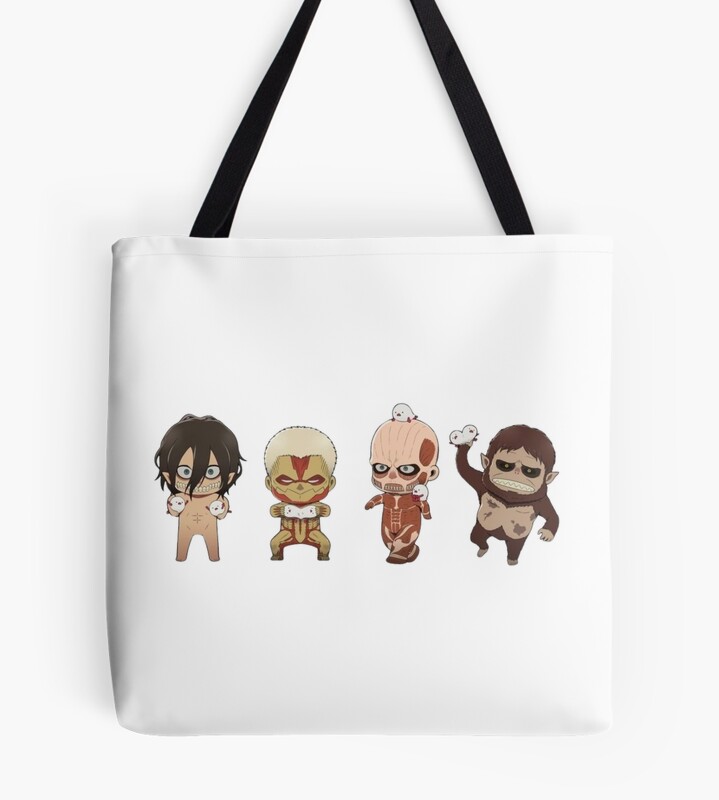 Attack On Titan Wall Breach Scene Epic Manga Style Tote Bag