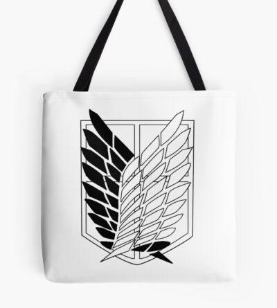 Exploration Battalion Snk Black And White Emblem Tote Bag