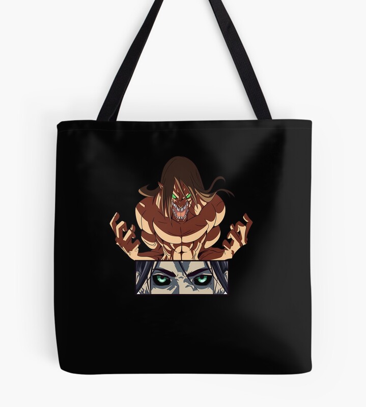 Eren Yeager Titan Attack Tote Bag