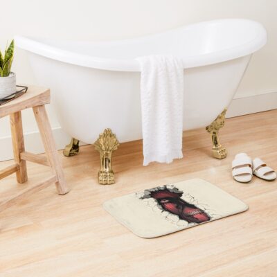 Alternative view of Titan Colossal Wall Attack On Titan Fanart Bath Mat