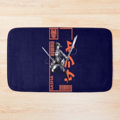Sasha Braus A T T A C K On Titan Typography 3 Classic Best Women 90s Retro Cotton Hot Trend Bath Mat