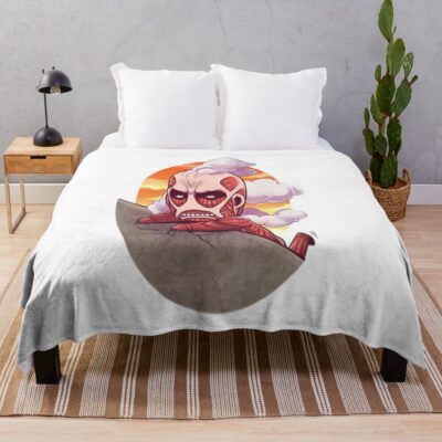 Attack On Titan Chibi Throw Blanket