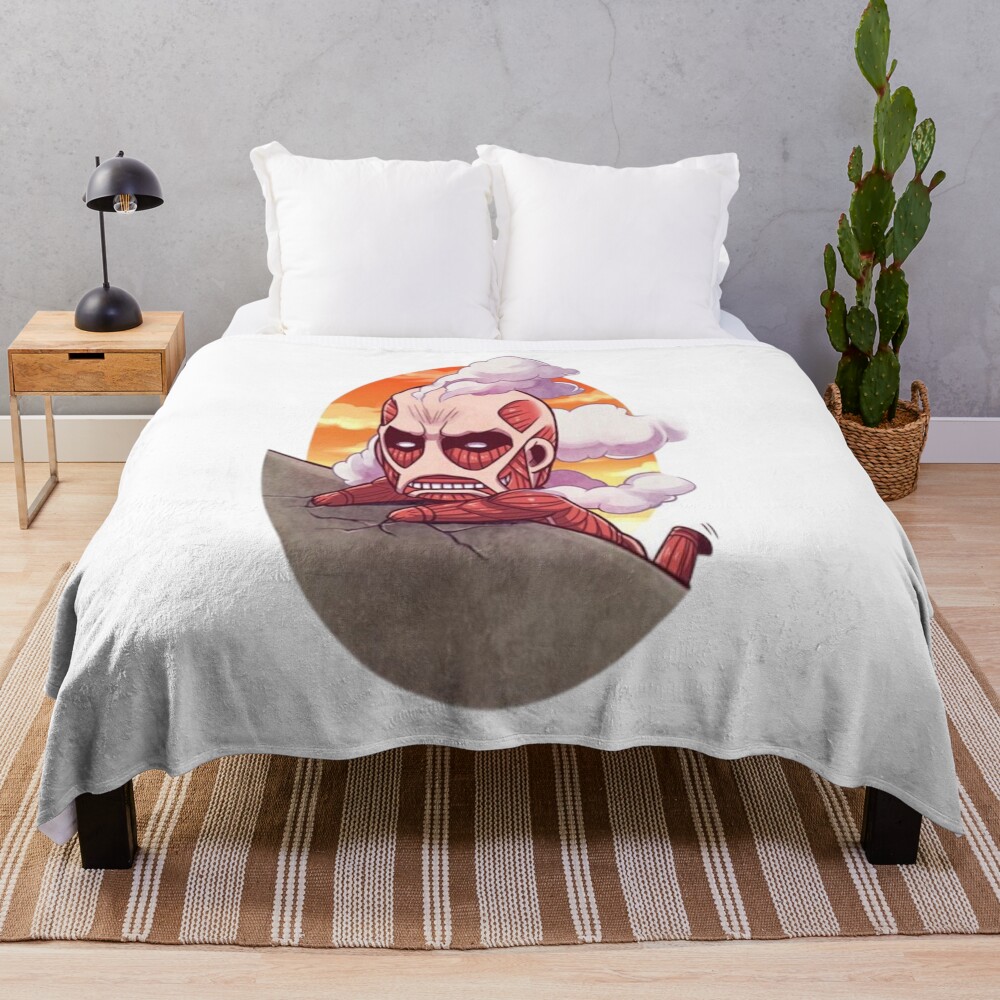 Attack On Titan Chibi Throw Blanket