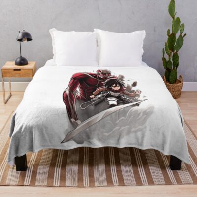 Powerful Mikasa Throw Blanket