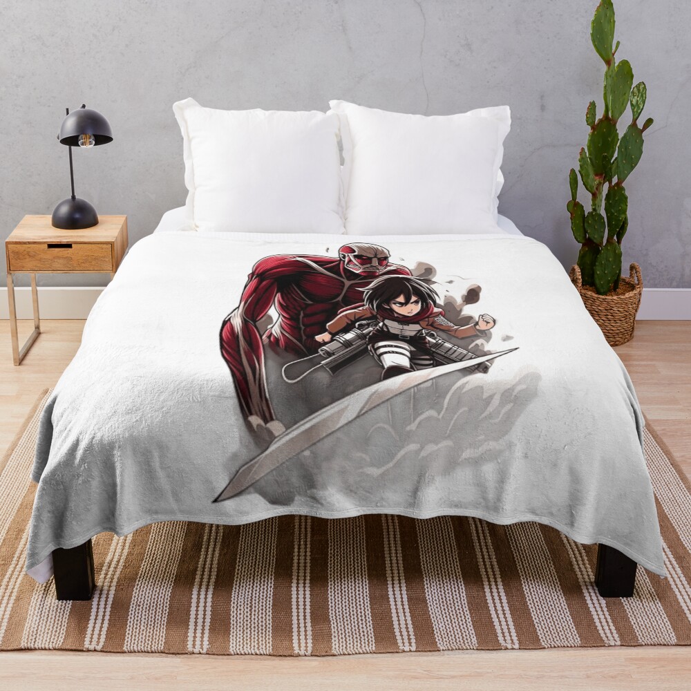 Powerful Mikasa Throw Blanket