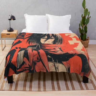 Mikasa Vintage Grunge Orange Throw Blanket