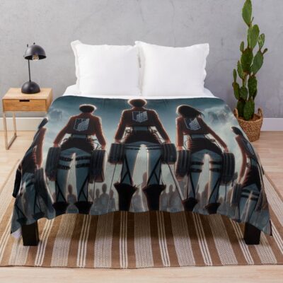The Arrival Of The Titan Throw Blanket