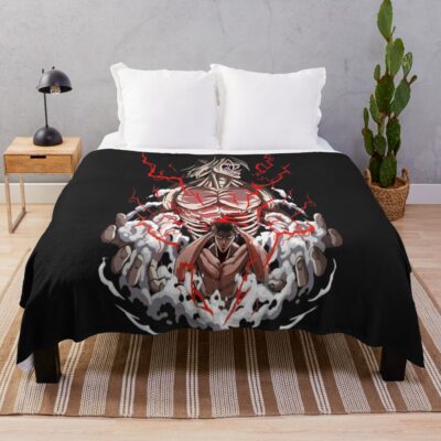 Attack On Titan Eren Fan Throw Blanket