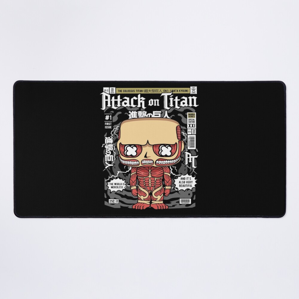 Attack On Titan The Colossus Titan Shingeki No Kyojin Cho Ogata Kyojin The World Is Merciless And It S Also Very Beautiful Anime Manga Mouse Pad