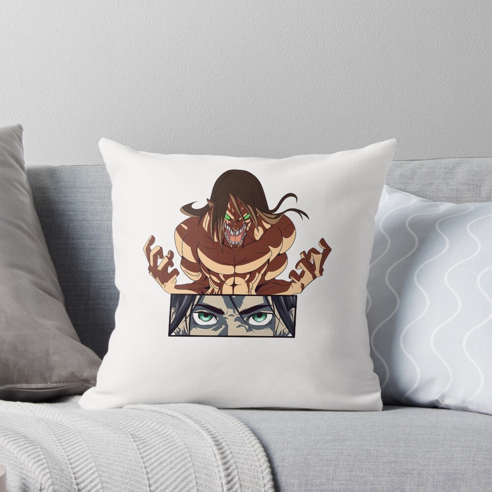Eren Yeager Titan Form Throw Pillow
