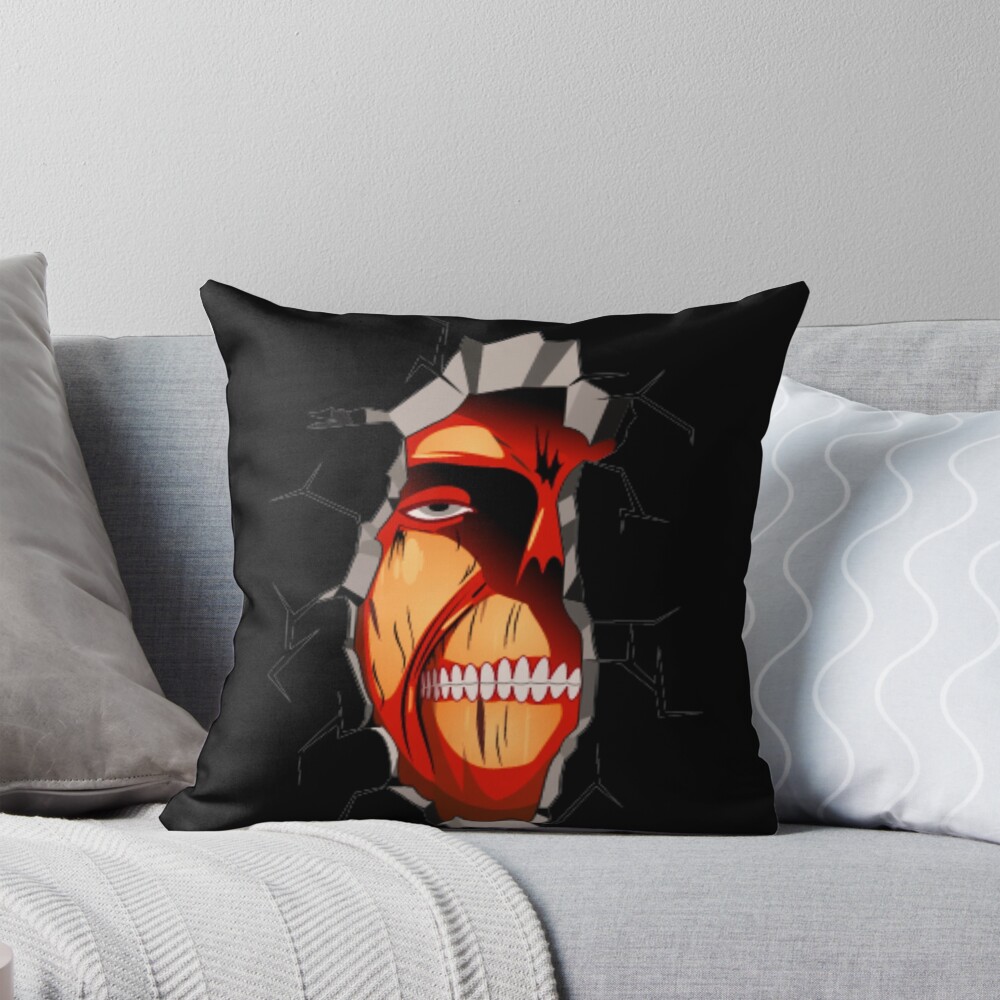 Titan In The Wall Throw Pillow