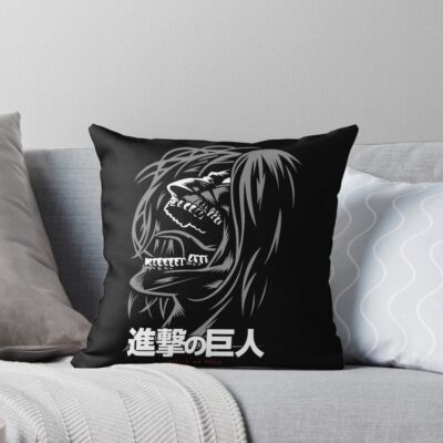 Attack Titan Digital Illustration Throw Pillow
