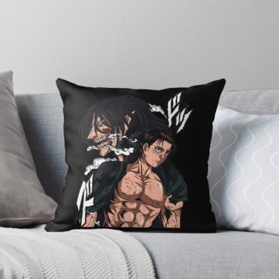 Attackers Eren Throw Pillow