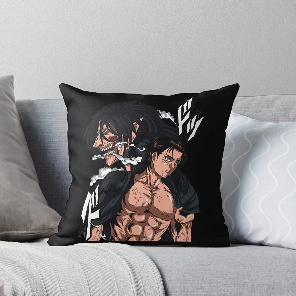 Attackers Eren Throw Pillow