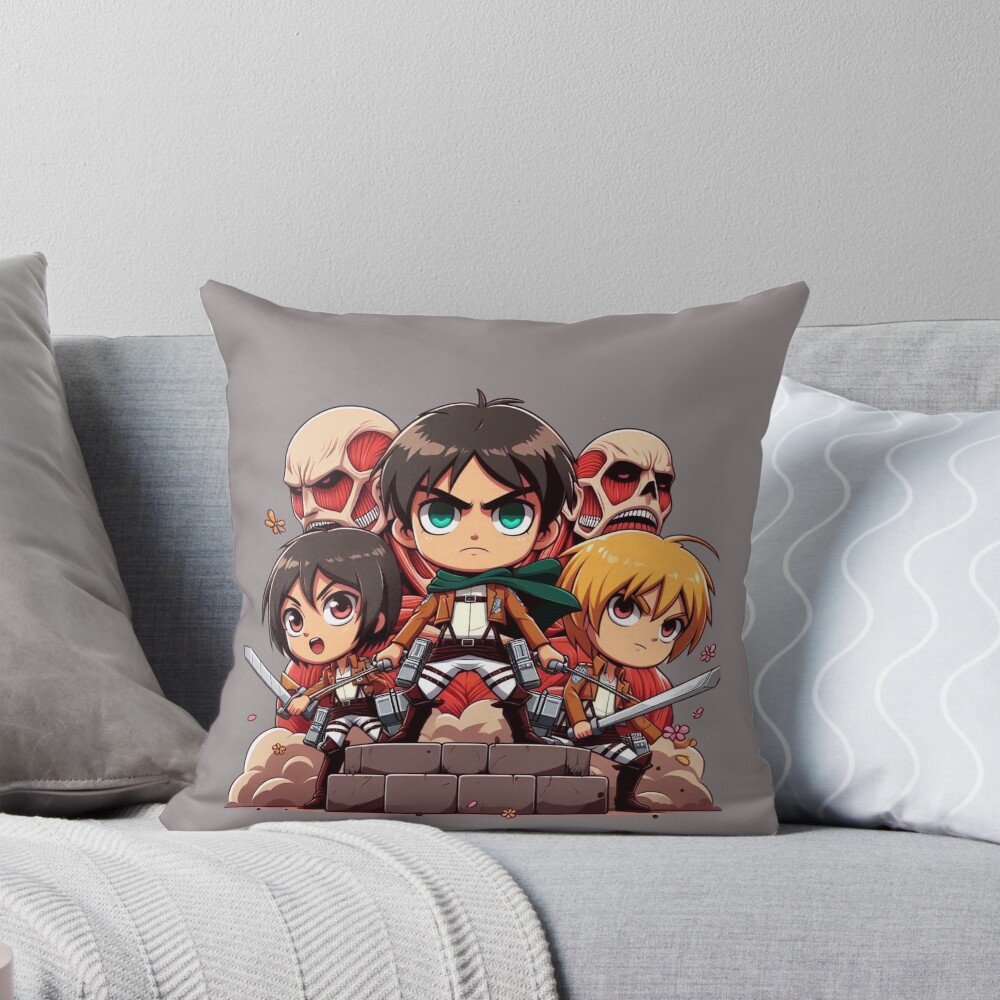 Human Titans Throw Pillow