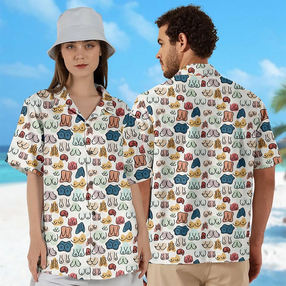 Funny Novelty Hawaiian Shirt for Men, Tropical Button Up Beach Shirt, Casual Summer Vacation Party Outfit for Him - Image 4